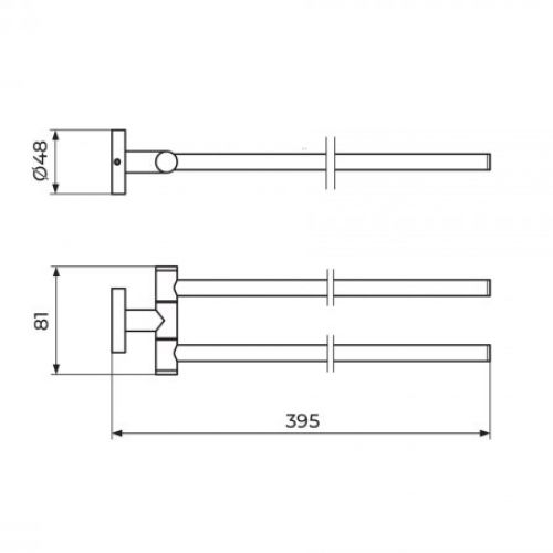 ZERRO JZ902 dupli držač peškira 40cm