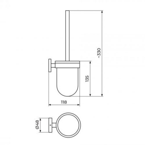 ZERRO JZ908 držač WC četke