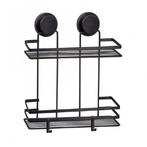 POLICA ZA TUŠ KABINU MagicFIX - 2/1 ravna crna