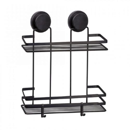 POLICA ZA TUŠ KABINU MagicFIX - 2/1 ravna crna