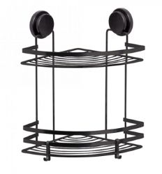 POLICA ZA TUŠ KABINU MagicFIX - 2/1 ugaona crna