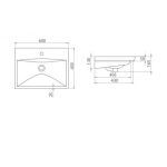 ELITE Lavabo 60cm 032000-u