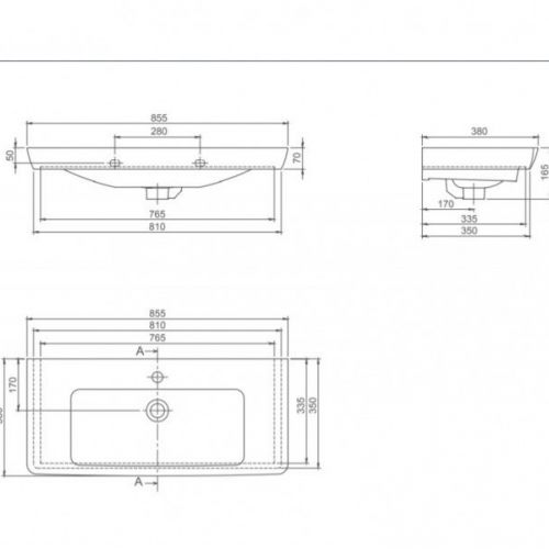 PORTO D Lavabo 85cm 068200-u