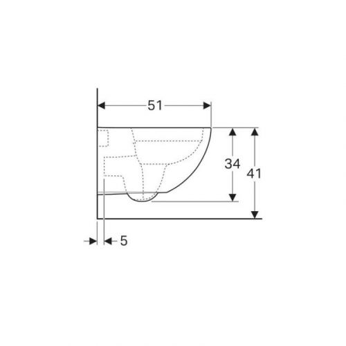 ACANTO WC Šolja Konzolna RIMFREE Skriveno Kačenje 