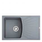 Metalac granitna usadna sudopera xQuadro Plus siva 770x500 Ø90