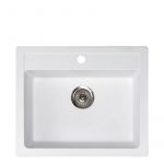 Metalac granitna usadna sudopera xQuadro 60 bela 600x500 Ø90