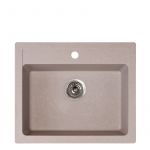 Metalac granitna usadna sudopera xQuadro 60 bež 600x500 Ø90