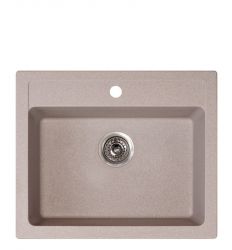 Metalac granitna usadna sudopera xQuadro 60 bež 600x500 Ø90