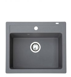 Metalac granitna usadna sudopera xQuadro 60 siva 600x500 Ø90