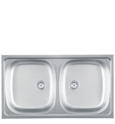 Metalac inox usadna sudopera Luna Flex 2D Ø90