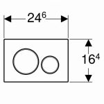 Geberit tipka za aktiviranje Sigma20, mat crna | crna 115.882.16.1