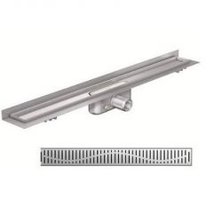 Aco tuš kanalica (linijski slivnik) za montažu do zida, dužina L=885 mm 9010.88.45