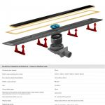 Slivnik Confluo Premium LINE 550 crno staklo