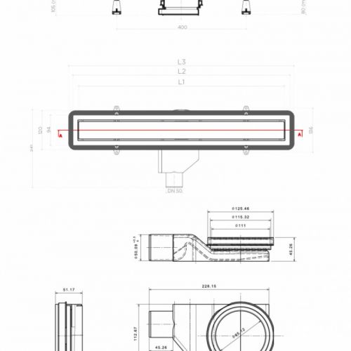 Slivnik Confluo Premium LINE 850 belo staklo