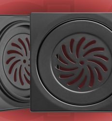  Podna rešetka 28797 150×150/Ø130mm crna 1.2