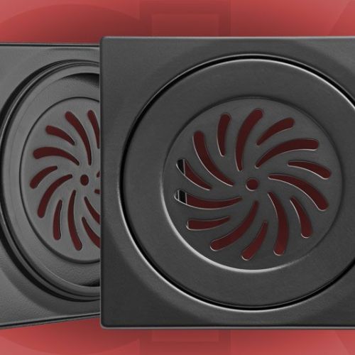  Podna rešetka 28797 150×150/Ø130mm crna 1.2