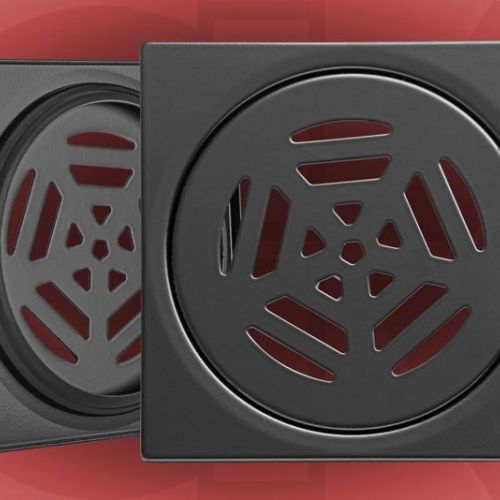  Podna rešetka 28827 150×150/Ø130mm crna 1.5 model 1