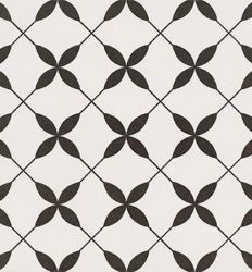 Patchwork Clover Black Pattern 30×30