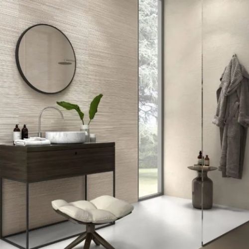 Plaster Beige Lines Rect 25×75