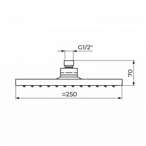 STOLZ Tuš Ruža PTRUSP11 250X250mm