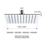 Tuš glava ultra slim prohrom polirani 30X30 357 UF S