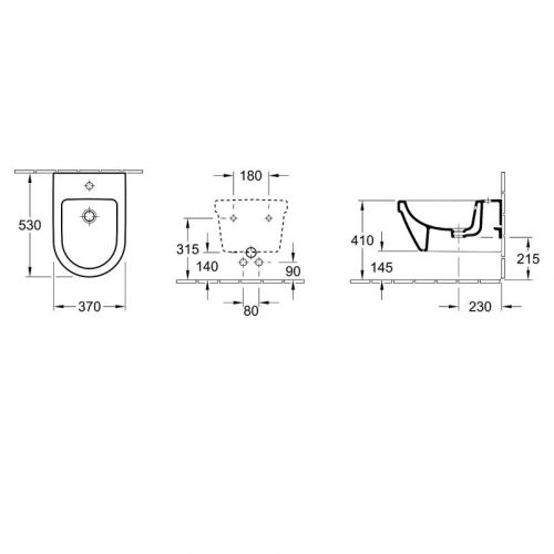 OMNIA ARCHITECTURA Bide Konzolni 37x53