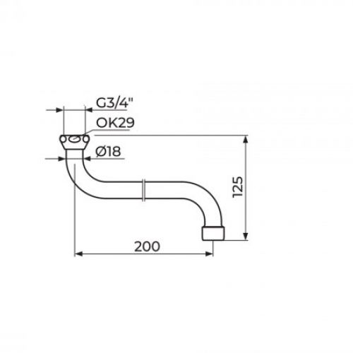 IZLIV S 200 - Ø18 MM SA NEOPERL HC PERLATOROM PIS20018