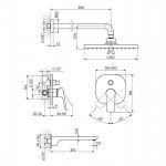 STOLZ 131303 uzidna baterija sa zidnim tušem i izlivom