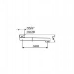 Izliv S 300 - ovalan sa NEOPERL HC PERLATOROM PIS300PIA