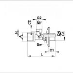 Ek ventil 1/2 - 3/8  Herz