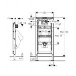 Geberit Duofix Sigma montažni element za pisoar 111.620.00.1