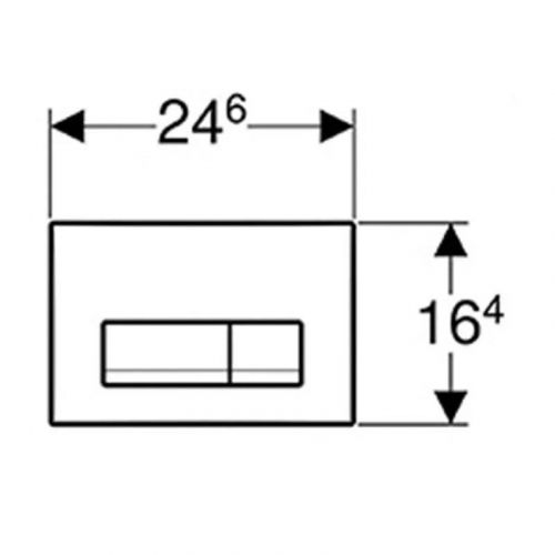 Geberit tipka Delta 51 sjajni hrom 115.105.21.1