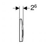Geberit tipka Delta 51 sjajni hrom 115.105.21.1