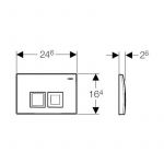Geberit tipka Delta 50 sjajna hrom 115.135.21.1