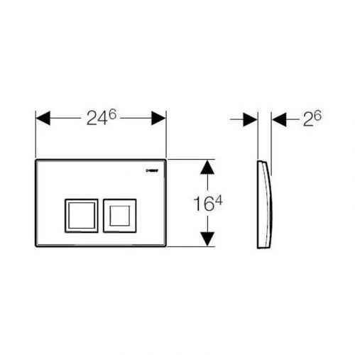 Geberit tipka Delta 50 sjajna hrom 115.135.21.1