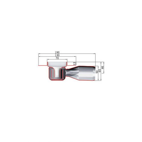 ACO ShowerDrain C Telo Kanala Sa Horizontalnom Flanšom H 74mm L - 585 9010.88.21