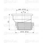Odliv za wc šolju simplon – ekscentar 20mm ISAFLEX