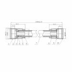 HERZ Tuš Crevo crno a601B 12005B