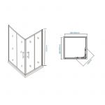 JERKAN tuš kabina 6005 90X90/6 H185 providno staklo