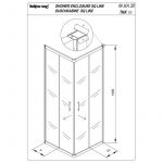 SQ LINE tuš kabina TKK 80/CH Silver brill 510980