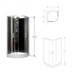  HIDROMASAŽNA tuš kabina BR5101 90×90