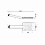 HERZ Tuš Ručica hrom a300B SQ Black 12040B