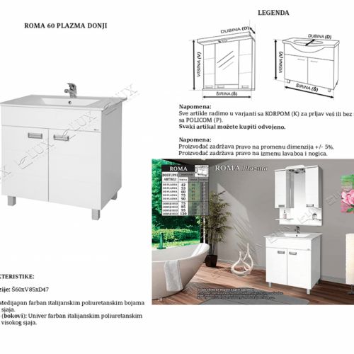 ROMA 60 PLAZMA - donji deo