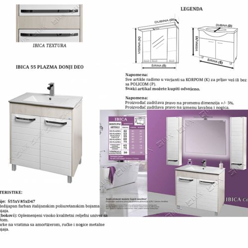 IBICA 55 PLAZMA - donji deo