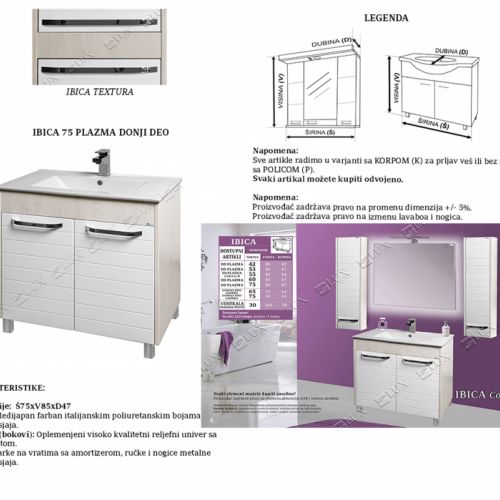 IBICA 75 PLAZMA - donji deo
