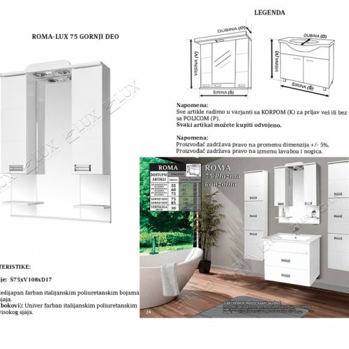 ROMA LUX 75 - gornji deo