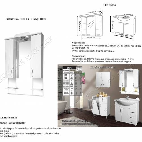 KONTESA LUX 75 - gornji deo