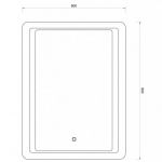 Ogledalo sa led osvetljenjem 60×80 - J1561