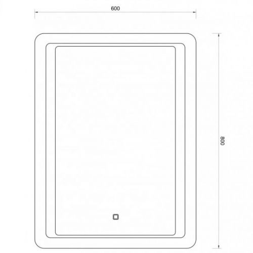 Ogledalo sa led osvetljenjem 60×80 - J1561