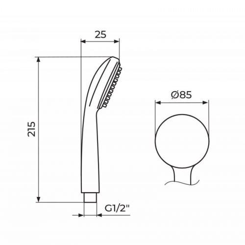 STOLZ Tuš Ručica hrom PTREC11